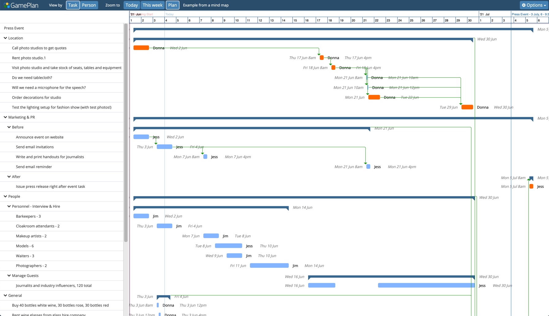 Image: kb-229692036-GamePlan-dynamic-Gantt-chart.jpg